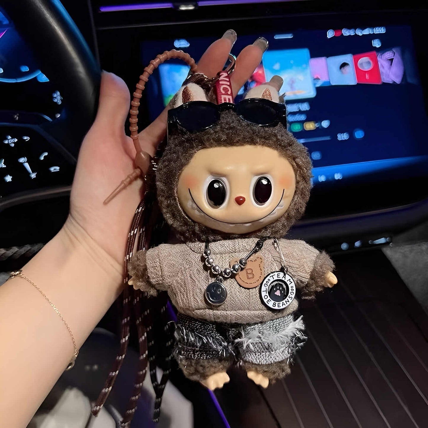 labubu doll doll plush labubu bag charm keychain