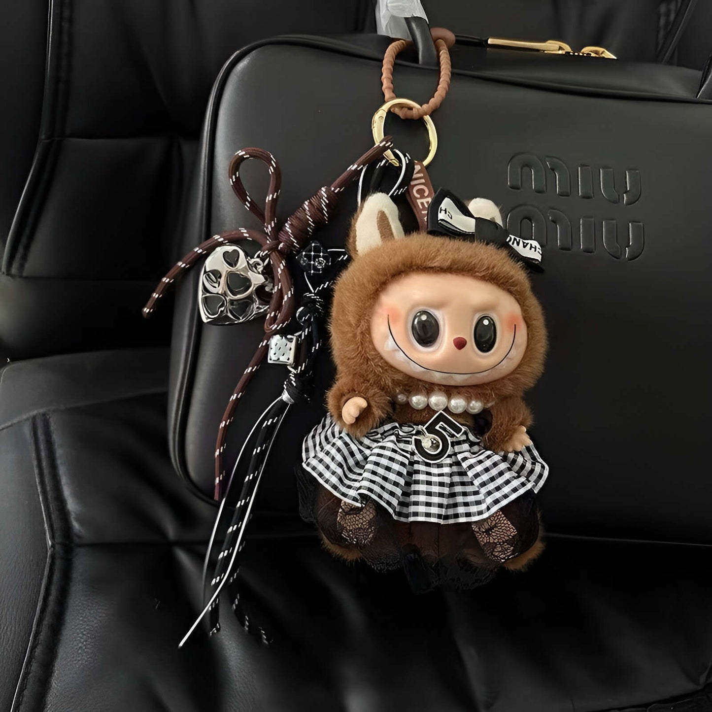 labubu doll doll plush labubu bag charm keychain