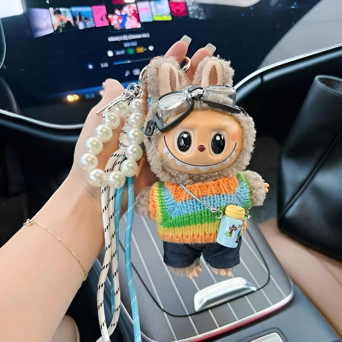 labubu doll doll plush labubu bag charm keychain