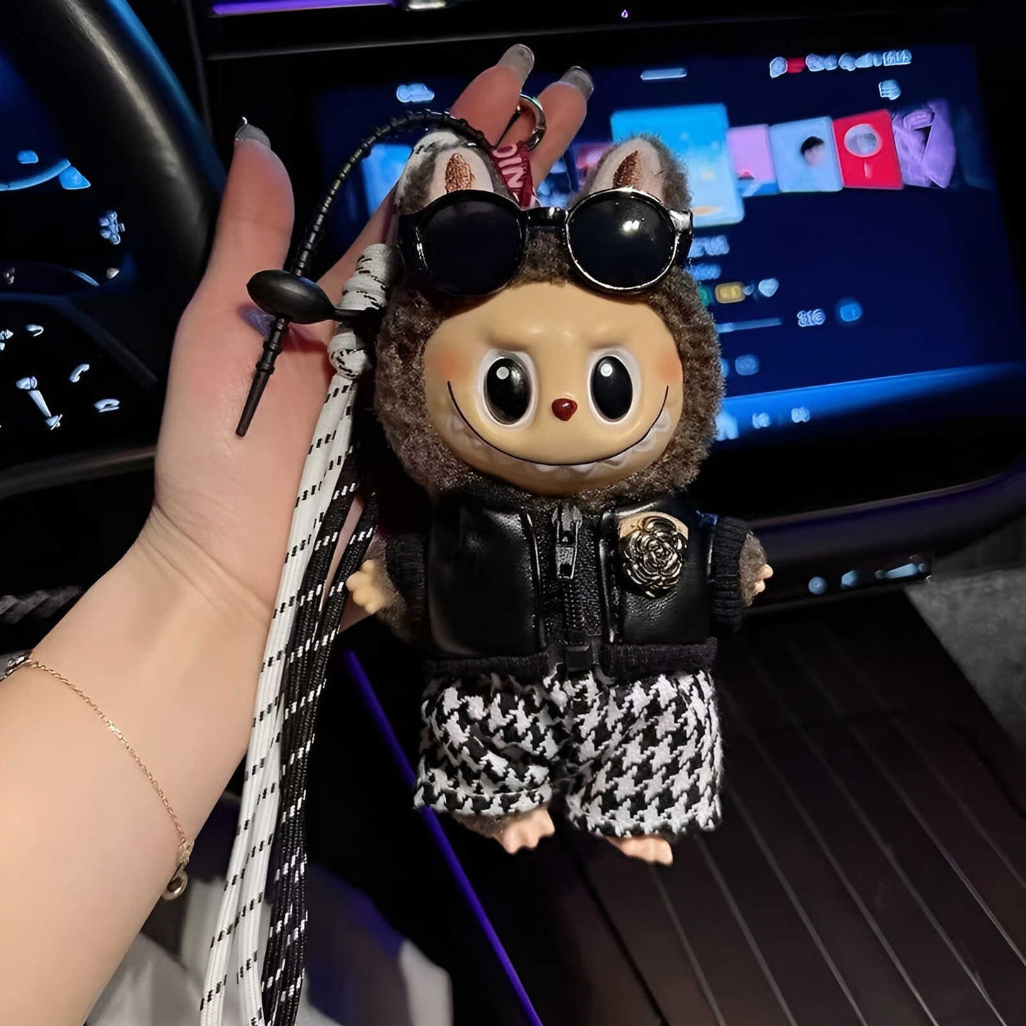 labubu doll doll plush labubu bag charm keychain