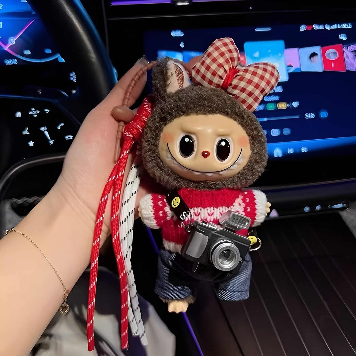 labubu doll doll plush labubu bag charm keychain