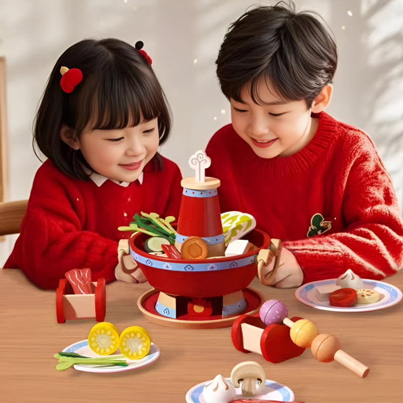 Chinese-style Hot Pot Toy Gift Set