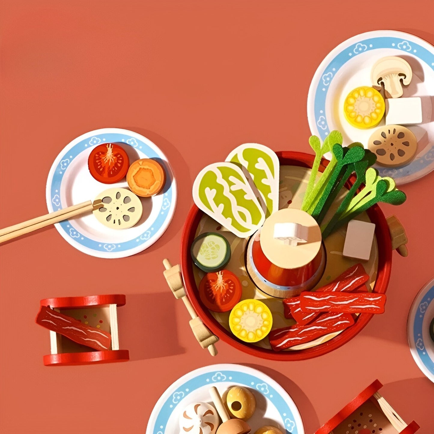 Chinese-style Hot Pot Toy Gift Set